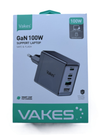 100W met 2 C type / 1 USB poort / 1 Micro Poort / Support Laptop