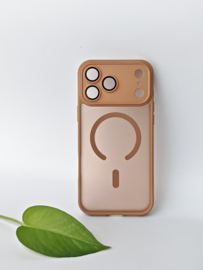 iPhone 17 Pro back cover sterke MagSafe / camera bescherming Bruin