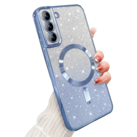 Magnetic Magsafe Glitter Case - Samsung A55 - Blauw