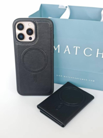 Kaarthouder met magneet en wireless charging systeem