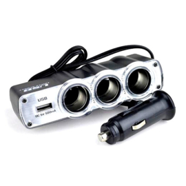 USB Triple Socket Car Charger