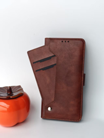 iPhone 17 Pro Boek hoesje met uitschuifbare pasjeshouder bruin