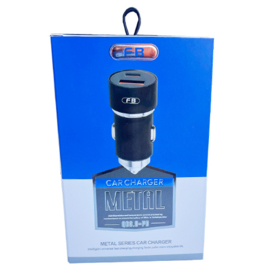 Metal Car Charger - Typ C + USB