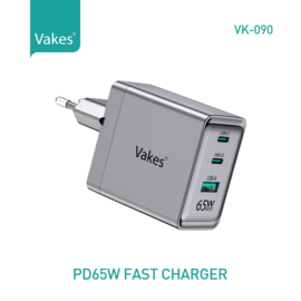 65W met 2 C type en 1 USB poort