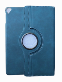 IPAD 9.7 Air1/Air2 2017 2018 360 DRAAIBAAR CASE SUEDE - BLAUW