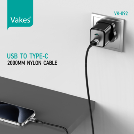 ANTI BREAK Kabel USB naar C Type 2m