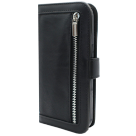 High Quality Book Case Rits - iPhone 15 - Zwart