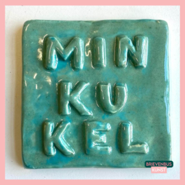 Tegeltje Minkukel licht Turquoise