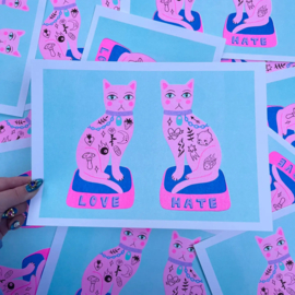 Risoprint - Love & Hate Cats