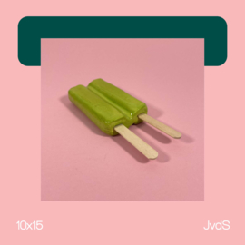 Dubbellikker groen | keramiek | 10x15 | JvdS