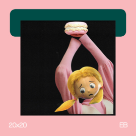 De laatste macaron | collage | 20x20 | EB