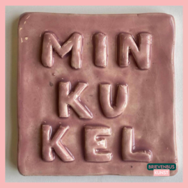 Tegeltje Minkukel Roze