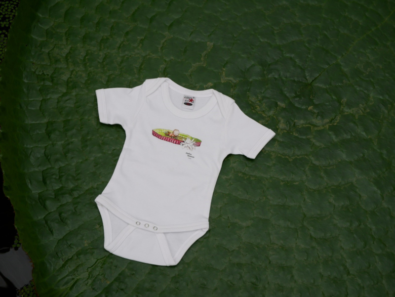 Baby op het blad van de Victoria amazonica romper