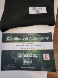 Breaking Bad Original Screen Used Walter White Black Face Cover Mask Movie Prop