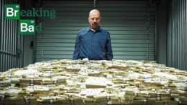 Breaking Bad Original Production Used Walter White Stack of Cash Movie Prop