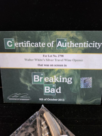 Breaking Bad Walter White Original Screen Used Wine Opener Prop