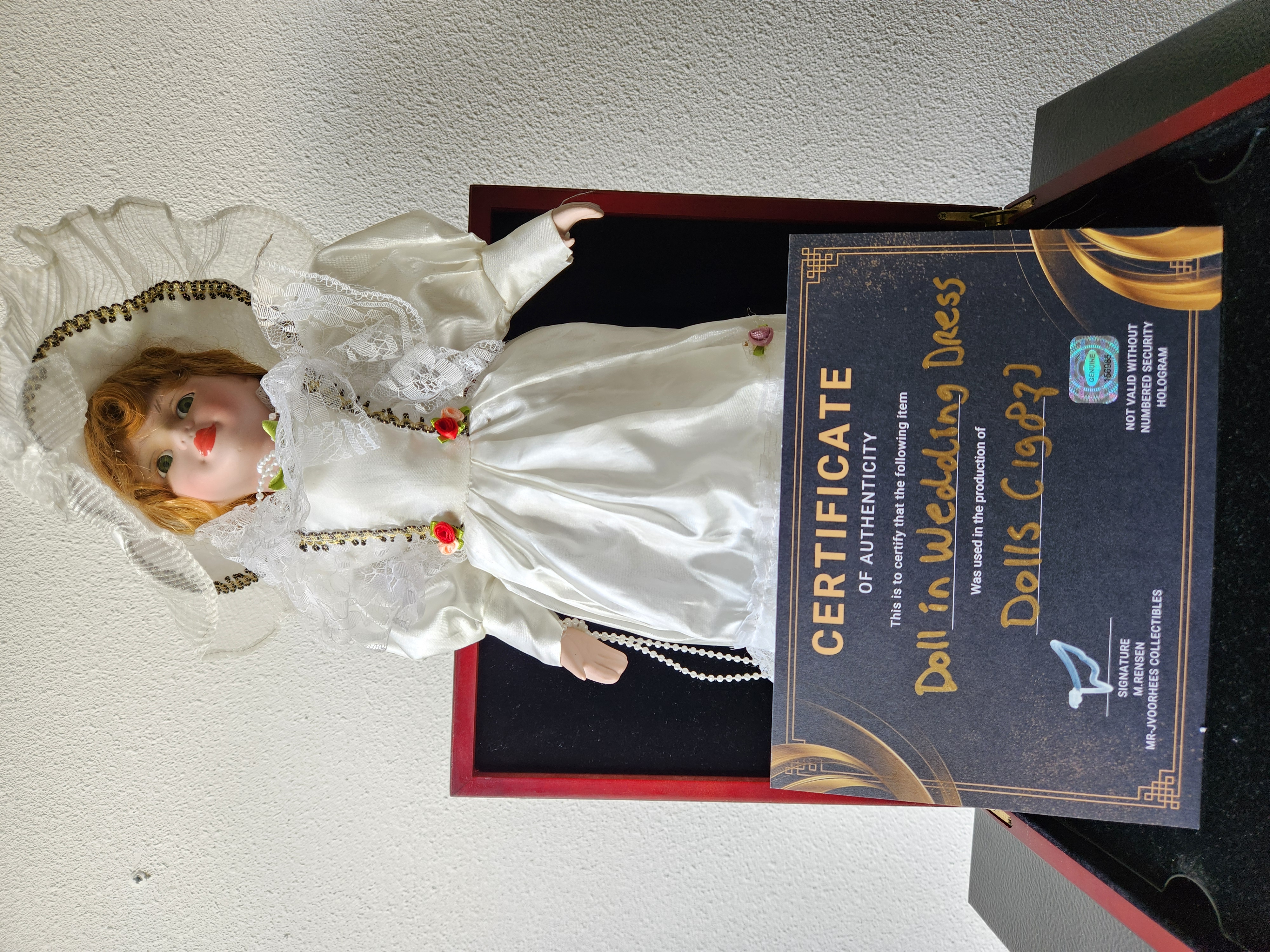Dolls (1987) Original Production Used Creepy Doll in Wedding Dress Movie Prop