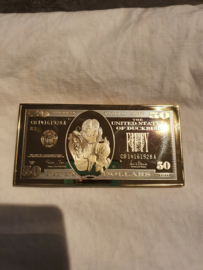 Walt Disney Scrooge McDuck $50 Hard Life Gold LE of 150 Money Bin Bar