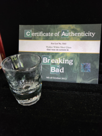 Breaking Bad Original Screen Used Walter White Shot Glass Movie Prop