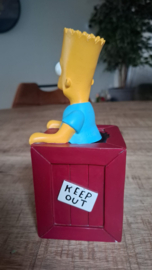The Simpsons Bart in Box Old Vintage Bank Figurine Statue