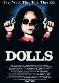 Dolls 1987 Original Production Used Creepy Little Girl Doll in Dress Movie Prop