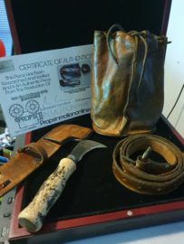Into the Badlands Original Screen Used Bag Belt Knife Prop Set