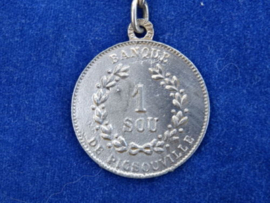 Walt Disney Scrooge McDuck Old Magazine Aluminum Coin Key Chain