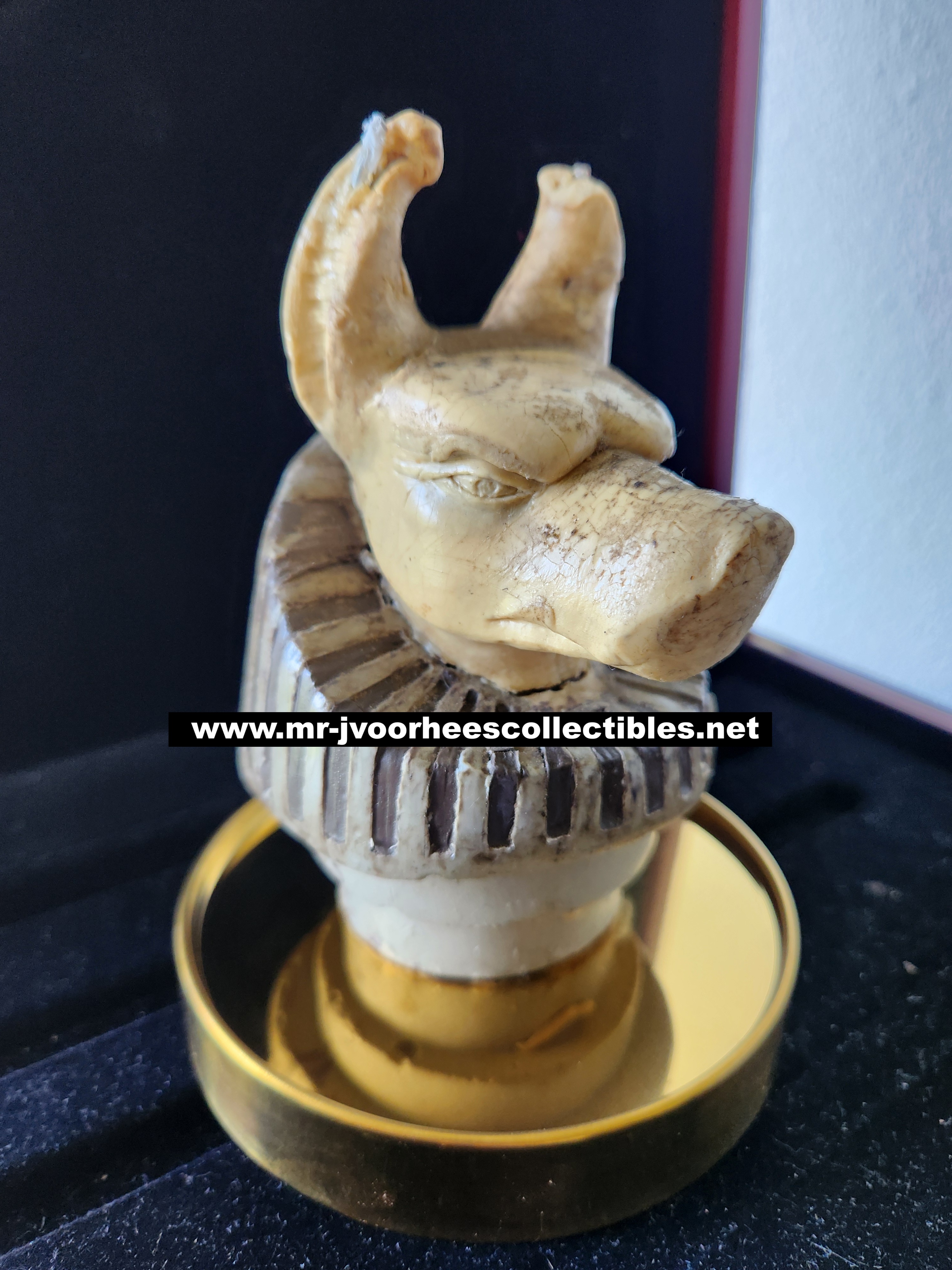 The Mummy (1999) Original Production Hand Made Anubis Canopic Jar Lid Movie Prop