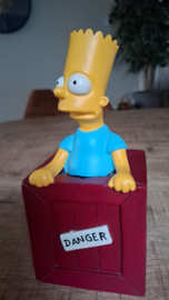The Simpsons Bart in Box Old Vintage Bank Figurine Statue
