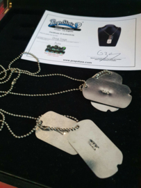 Brad Pitt Fury 2014 Original Screen Used Dog Tags Movie Prop
