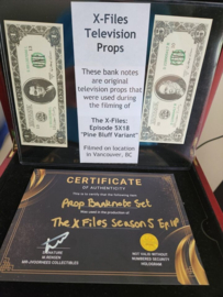 The X Files Season 5 Epsiode 18 Original Production Used Banknote Set Movie Prop