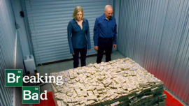 Breaking Bad Original Production Used Walter White Stack of Cash Movie Prop