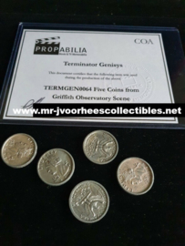 Terminator Genisys Original Screen Used Schwarzenegger Coin Set