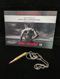 Sons of Anarchy Original Screen Used Jack Teller Jax Bullet Necklace Movie Prop