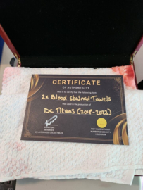 DC Universe Titans Original Screen Used Bloody Towels Movie Prop