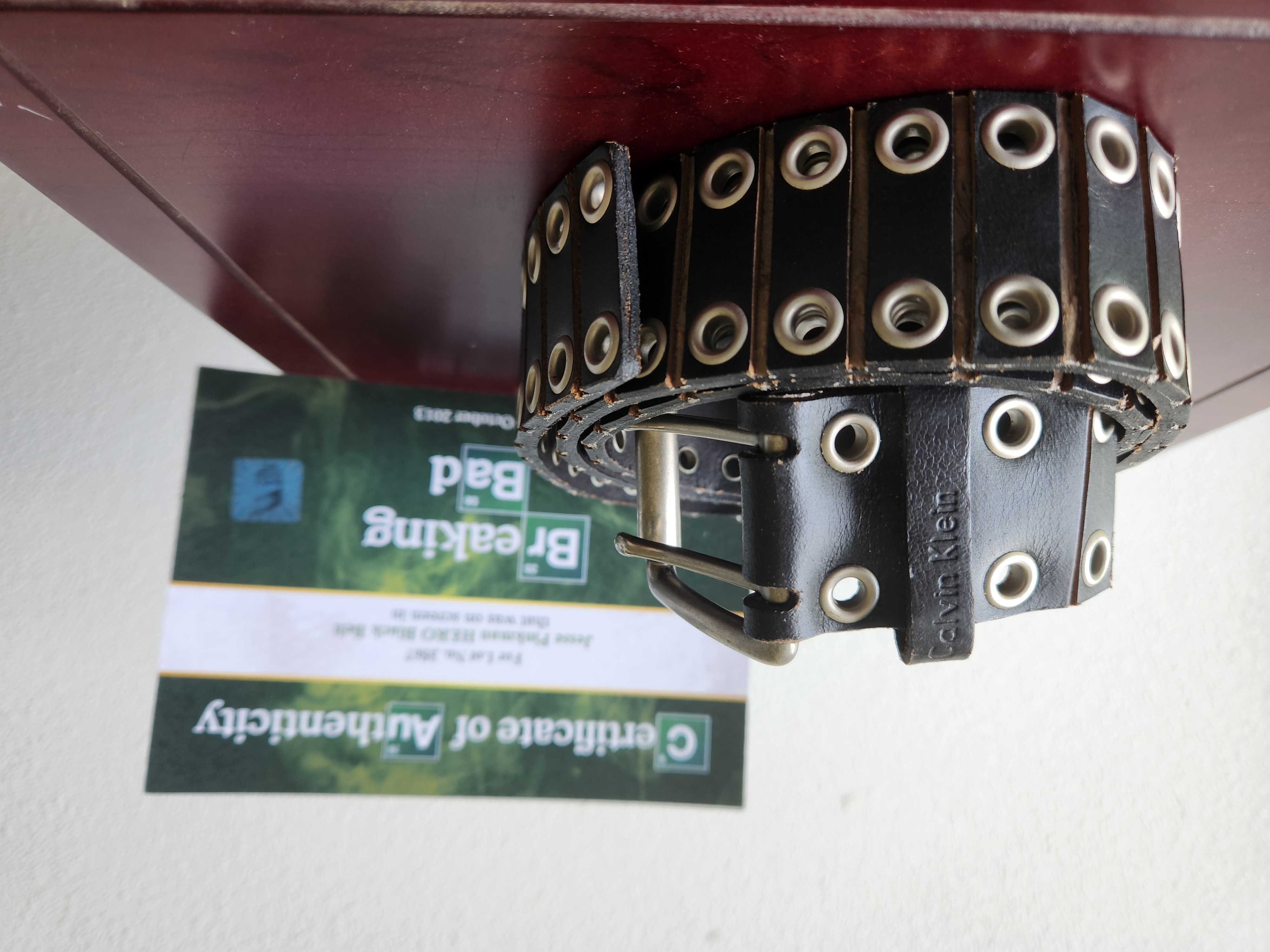 Breaking Bad Original Screen Used Jesse Pinkman Calvin Klein Black Belt Prop