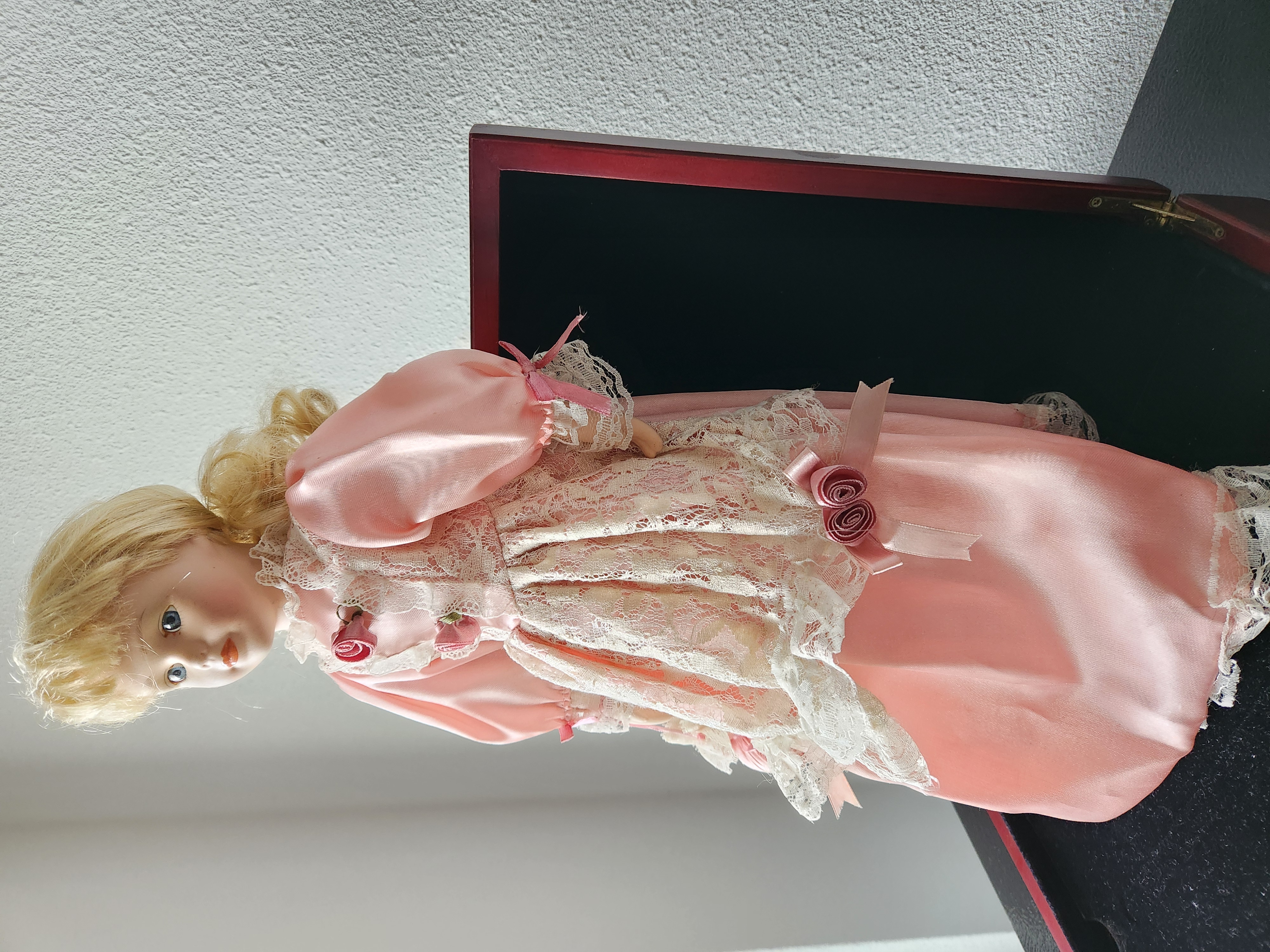 Dolls 1987 Original Production Used Creepy Girl Doll in Pink Dress Movie Prop