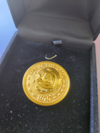 Walt Disney Scrooge McDuck as Astronaut Gold Plated 1970 Coin