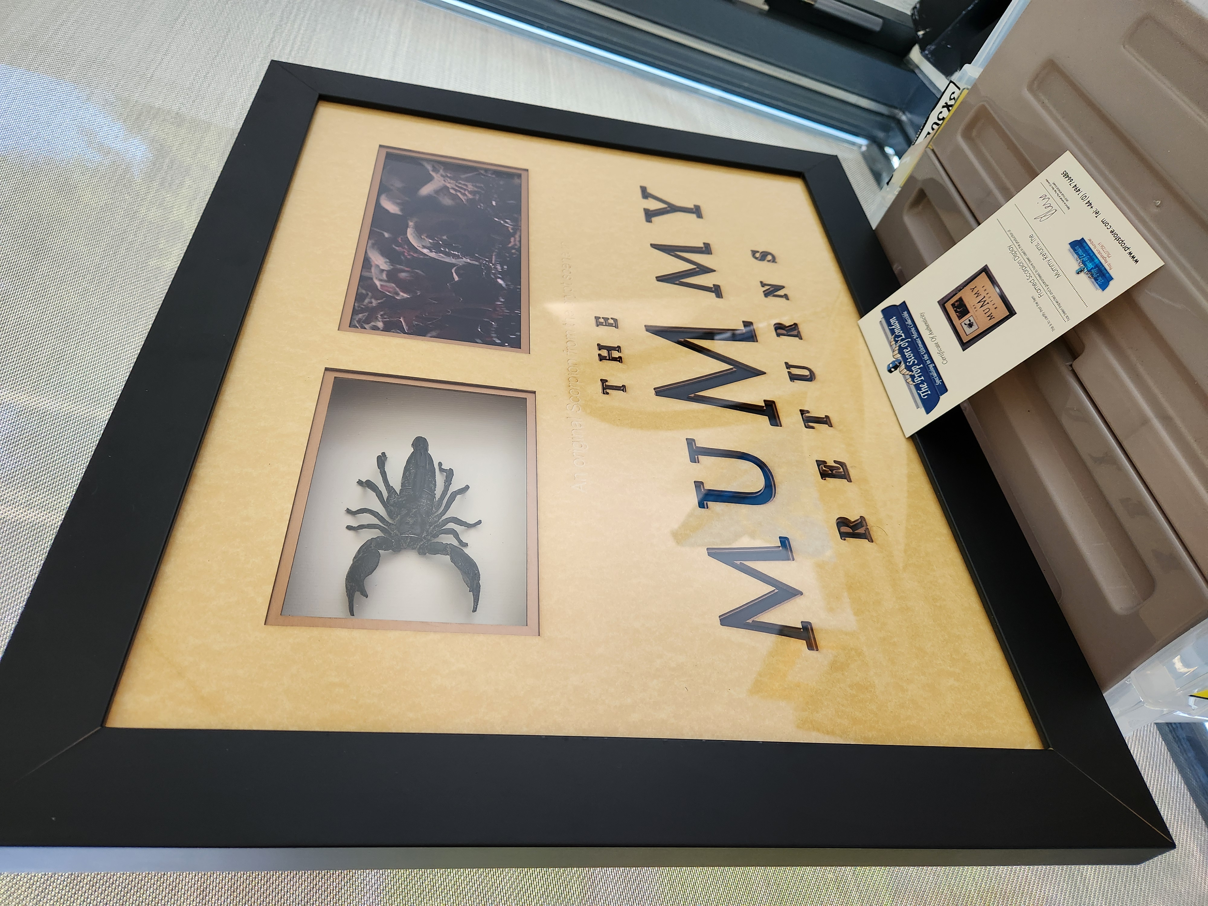 The Mummy Returns 2001 Original Screen Used Mummy Tomb Scorpion Frame Movie Prop