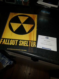 Man Down Original Screen Used Fallout Shelter Sign Movie Prop