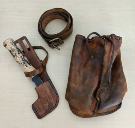 Into the Badlands Original Screen Used Bag Belt Knife Prop Set