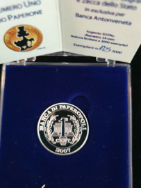 Walt Disney Scrooge McDuck Numbero Uno LE of 3000 Silver Coin