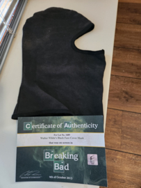 Breaking Bad Original Screen Used Walter White Black Face Cover Mask Movie Prop