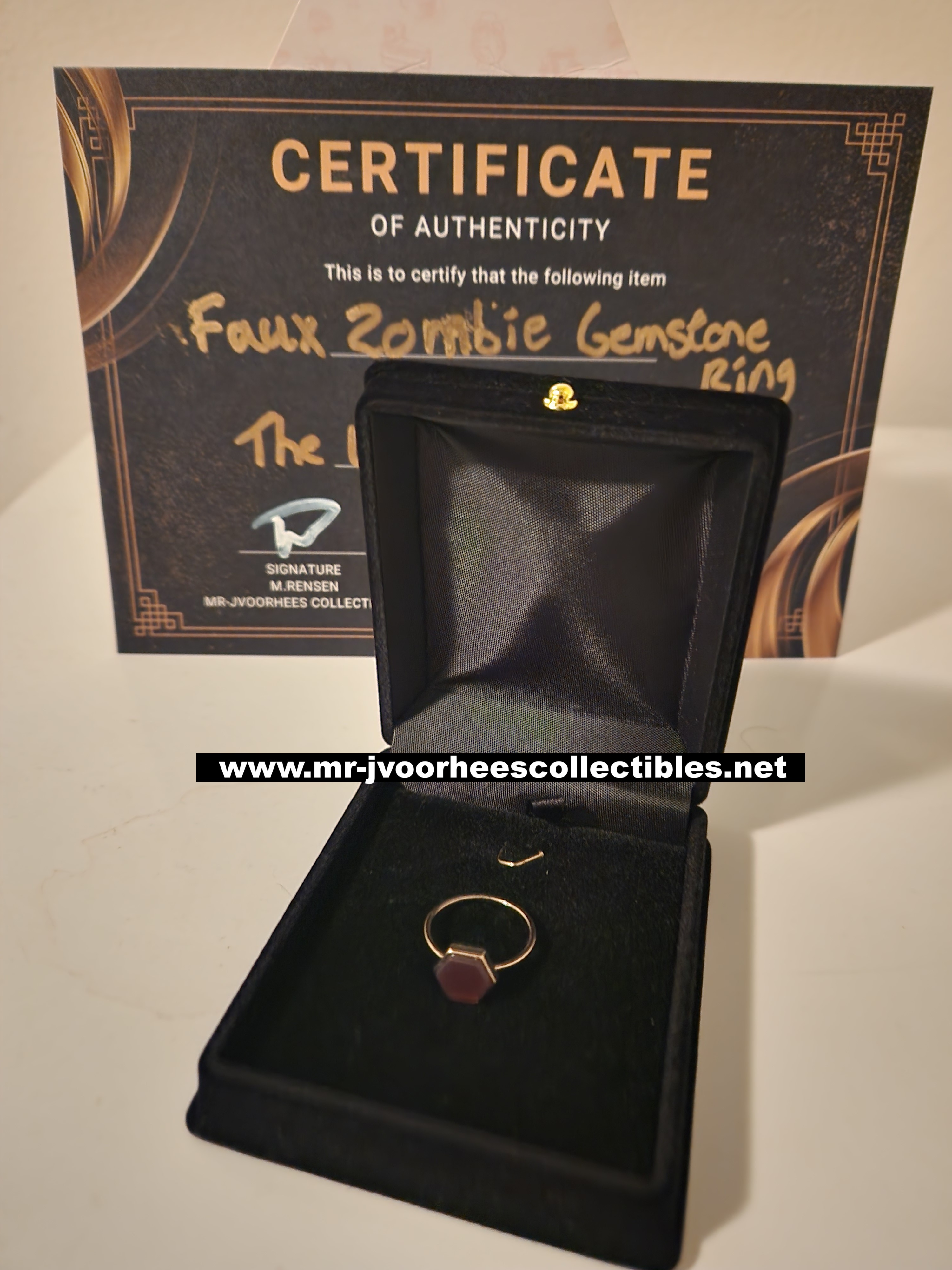 AMC The Walking Dead Original Screen Used Faux Zombie Gemstone Ring Movie Prop