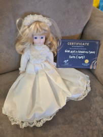 Dolls 1987 Original Production Used Girl Doll in Wedding Dress Movie Prop