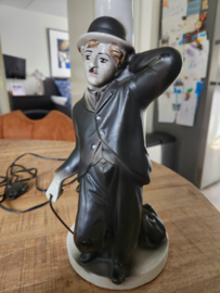 Charlie Chaplin Old Vintage Desk Lamp Figurine Statue