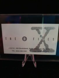 The X Files TV Show Prop Business Card With Authenticity Hologram