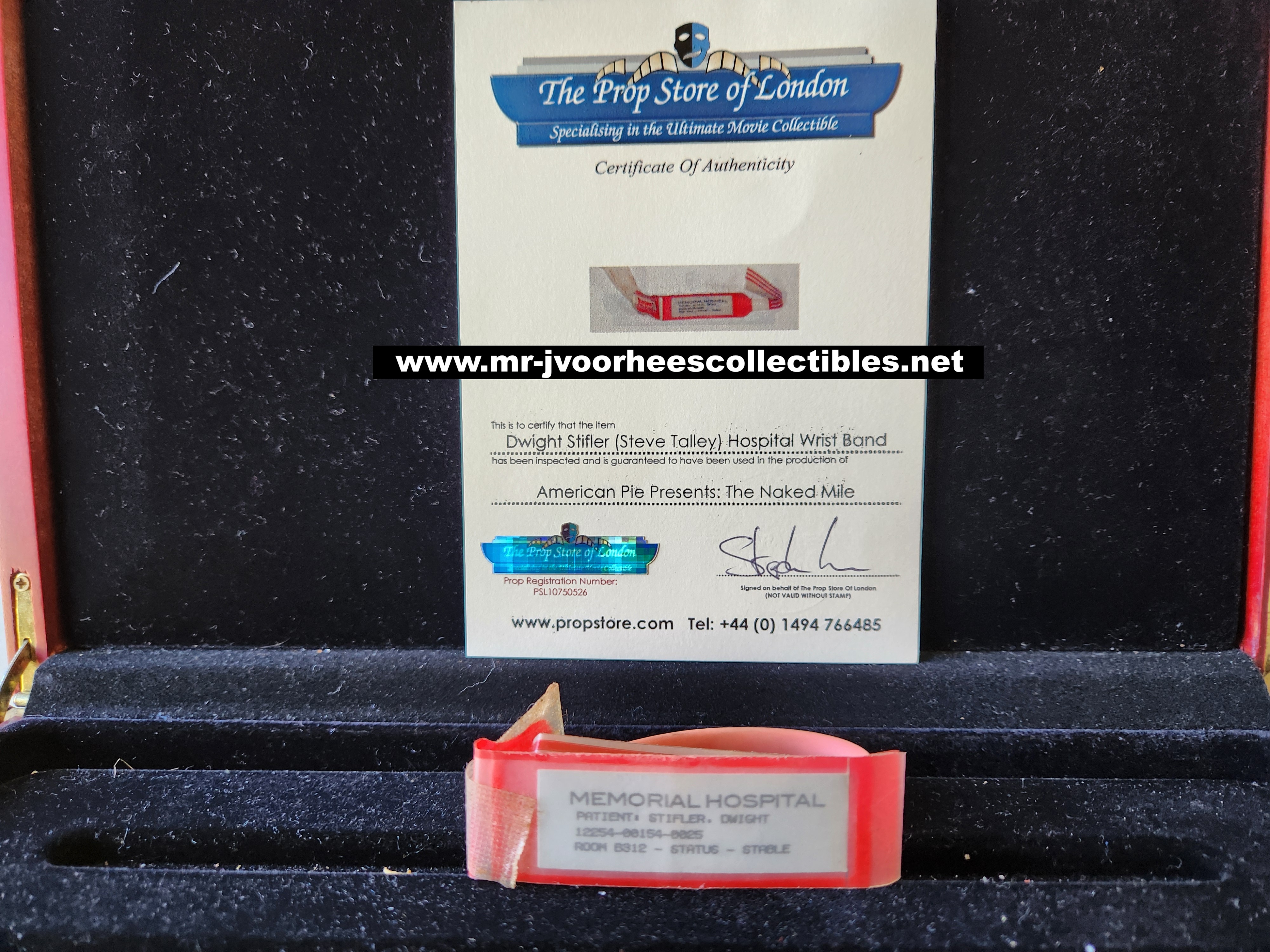 American Pie Naked Mile 2006 Original Screen Used Stifler Wrist Band Movie Prop