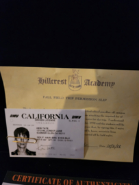 Halloween H20 Original Production Used John Tate Permission Slip & Keri ID Prop