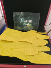 Breaking Bad Original Screen Used Walter White Yellow Kitchen Gloves Movie Prop